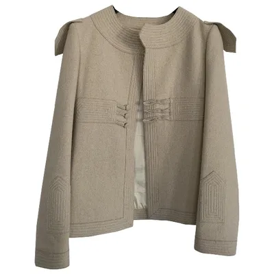 Pre-owned Blumarine Wool Jacket In Beige