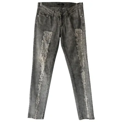 Pre-owned Patrizia Pepe Slim Jeans In Grey