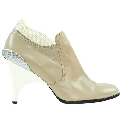 Pre-owned Undercover Leather Ankle Boots In Grey