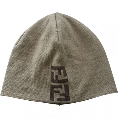 Pre-owned Fendi Wool Beanie In Beige