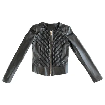 Pre-owned Philipp Plein Leather Biker Jacket In Black