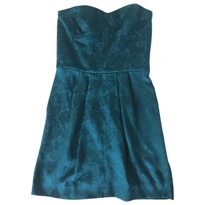 Pre-owned Rebecca Taylor Silk Mini Dress In Blue