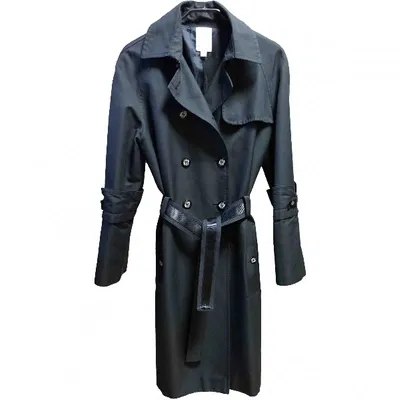 Pre-owned Nina Ricci Trench Coat In Black