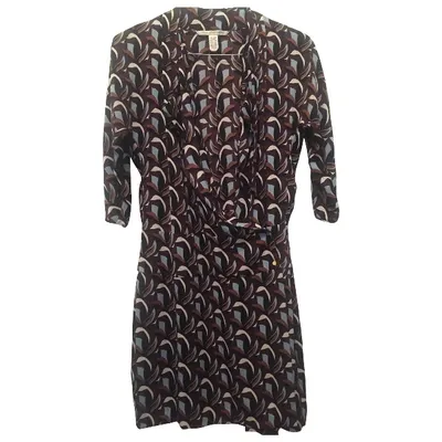 Pre-owned Diane Von Furstenberg Silk Mini Dress In Multicolour