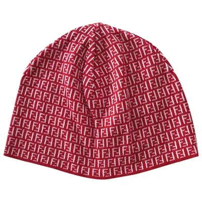 Pre-owned Fendi Beanie In Red