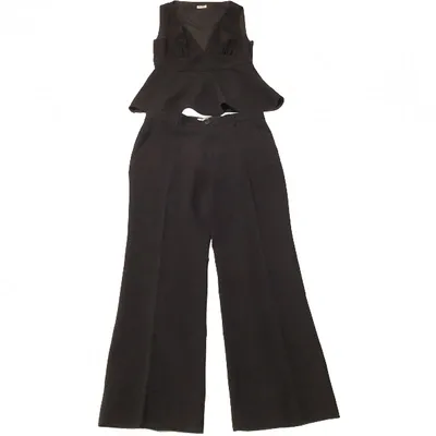 Pre-owned Miu Miu Trousers In Black