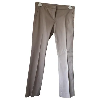 Pre-owned Fabiana Filippi Straight Pants In Beige