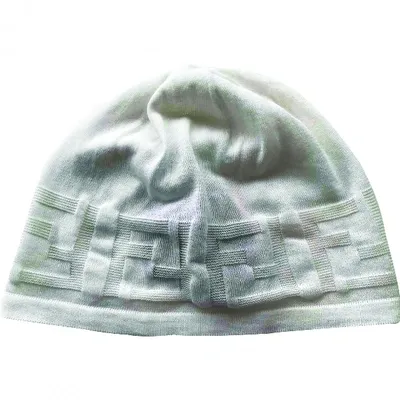 Pre-owned Fendi Beanie In White