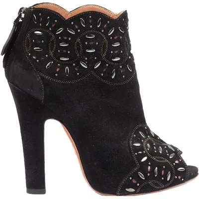 Pre-owned Alaïa Ankle Boots In Black