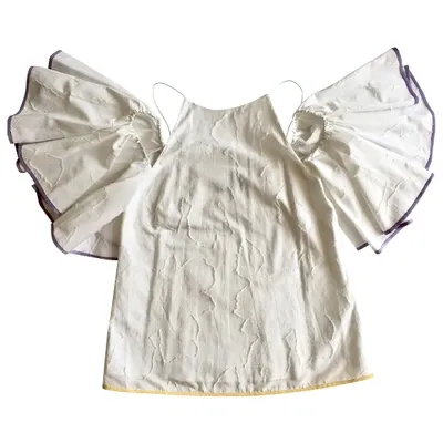 Pre-owned Anna October White Cotton Top