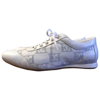 Pre-owned Escada Leather Trainers In White