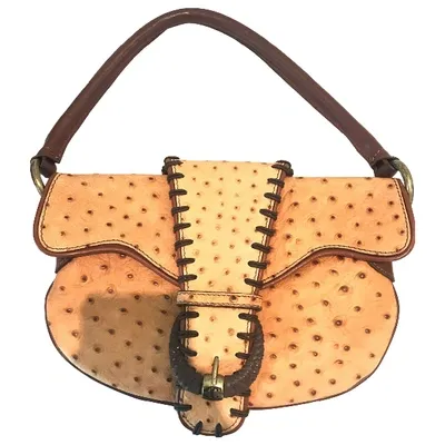 Pre-owned Just Cavalli Leather Handbag In Camel