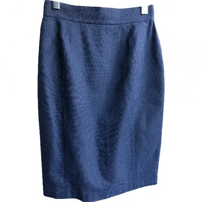 Pre-owned Mugler Skirt In Navy