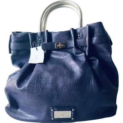 Pre-owned Blumarine Leather Handbag In Purple