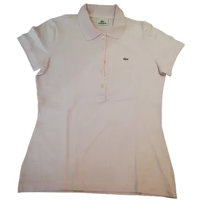 Pre-owned Lacoste Pink Cotton Top