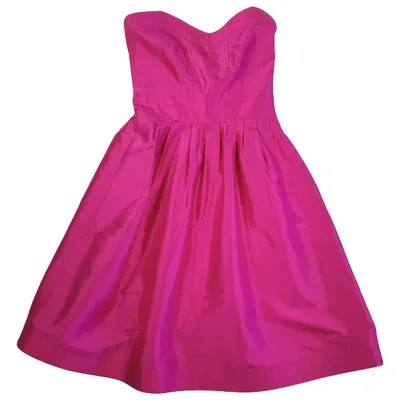 Pre-owned Diane Von Furstenberg Silk Mini Dress In Pink