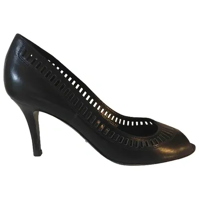 Pre-owned Sergio Rossi Leather Heels In Black