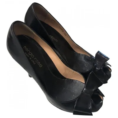 Pre-owned Sergio Rossi Leather Heels In Black