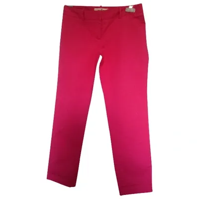 Pre-owned Alberto Biani Straight Pants In Pink