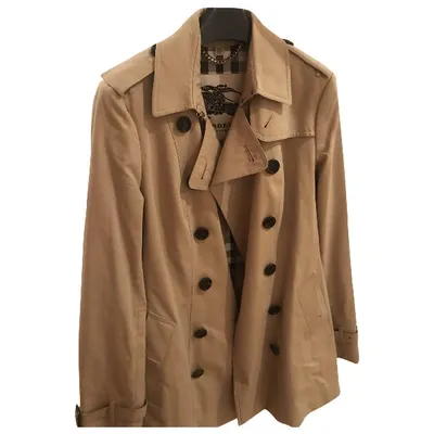 Pre-owned Burberry Trench Coat In Camel