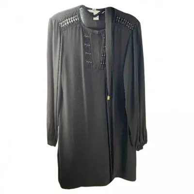 Pre-owned Diane Von Furstenberg Silk Dress In Black