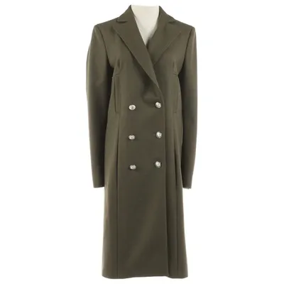 Pre-owned Versus Wool Coat In Green