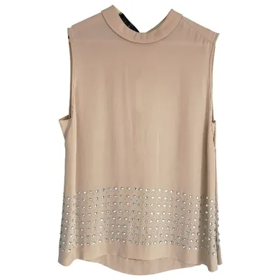 Pre-owned By Malene Birger Silk Blouse In Beige