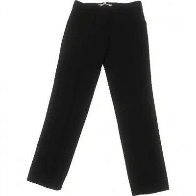 Pre-owned Jucca Wool Trousers In Black