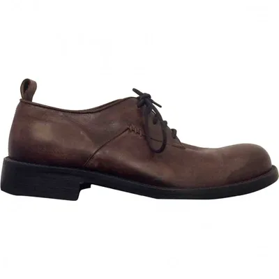 Pre-owned Hope Leather Lace Ups In Brown