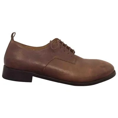 Pre-owned Hope Leather Lace Ups In Brown