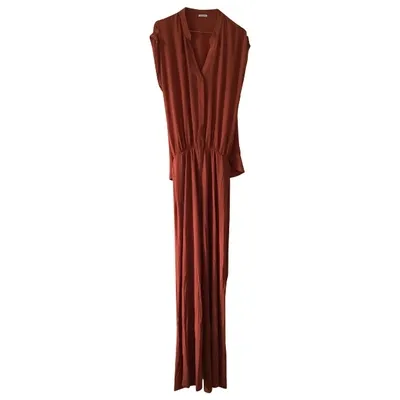 Pre-owned Marella Silk Jumpsuit In Orange