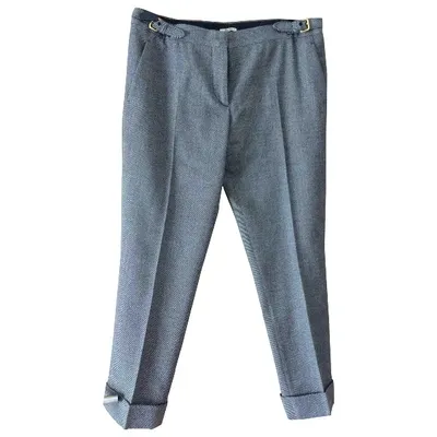 Pre-owned Miu Miu Wool Straight Pants In Other