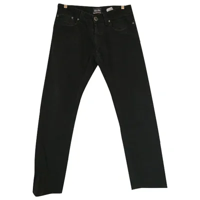 Pre-owned Jean Paul Gaultier Straight Jeans In Black