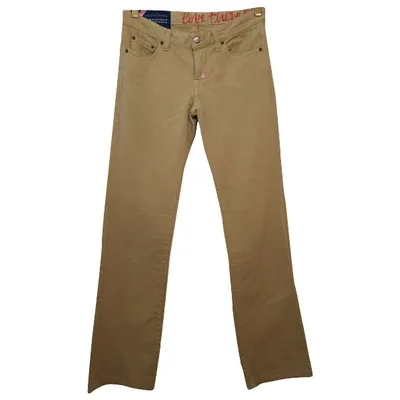 Pre-owned Fiorucci Straight Jeans In Camel