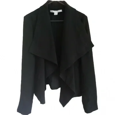 Pre-owned Diane Von Furstenberg Black Synthetic Jacket