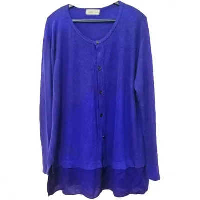 Pre-owned Issey Miyake Cardi Coat In Blue