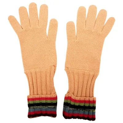 Pre-owned Missoni Wool Gloves In Pink