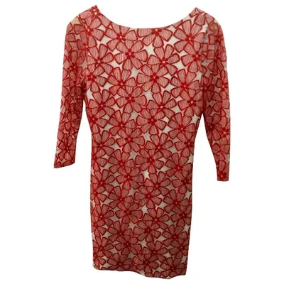 Pre-owned Diane Von Furstenberg Mini Dress In Red