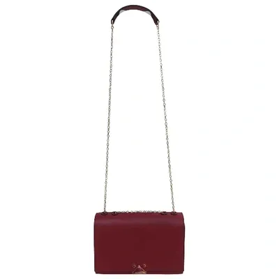 Pre-owned Emporio Armani Leather Crossbody Bag In Burgundy