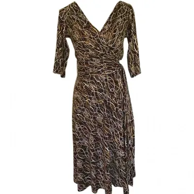 Pre-owned Diane Von Furstenberg Silk Mid-length Dress In Multicolour