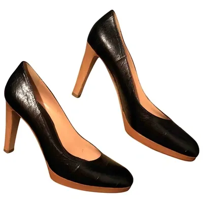 Pre-owned Sergio Rossi Leather Heels In Black