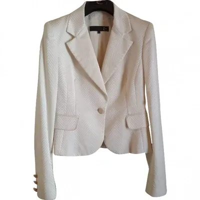 Pre-owned Just Cavalli Suit Jacket In Ecru