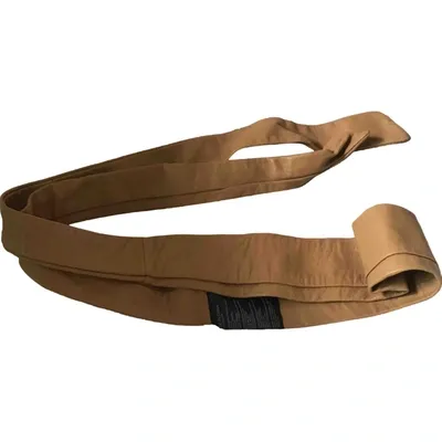 Pre-owned Club Monaco Leather Belt In Beige