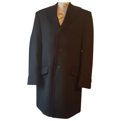 Pre-owned Loro Piana Wool Coat In Black