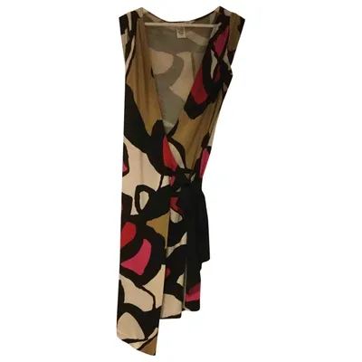 Pre-owned Diane Von Furstenberg Silk Mini Dress In Multicolour