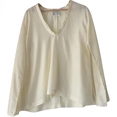 Pre-owned Forte Forte Silk Blouse In Ecru