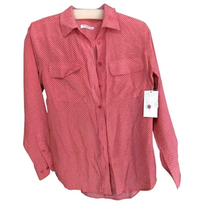 Pre-owned Equipment Silk Polo In Pink