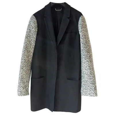 Pre-owned Diane Von Furstenberg Coat In Black