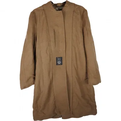 Pre-owned Maison Margiela Wool Coat In Beige