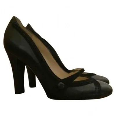 Pre-owned Cole Haan Leather Heels In Black